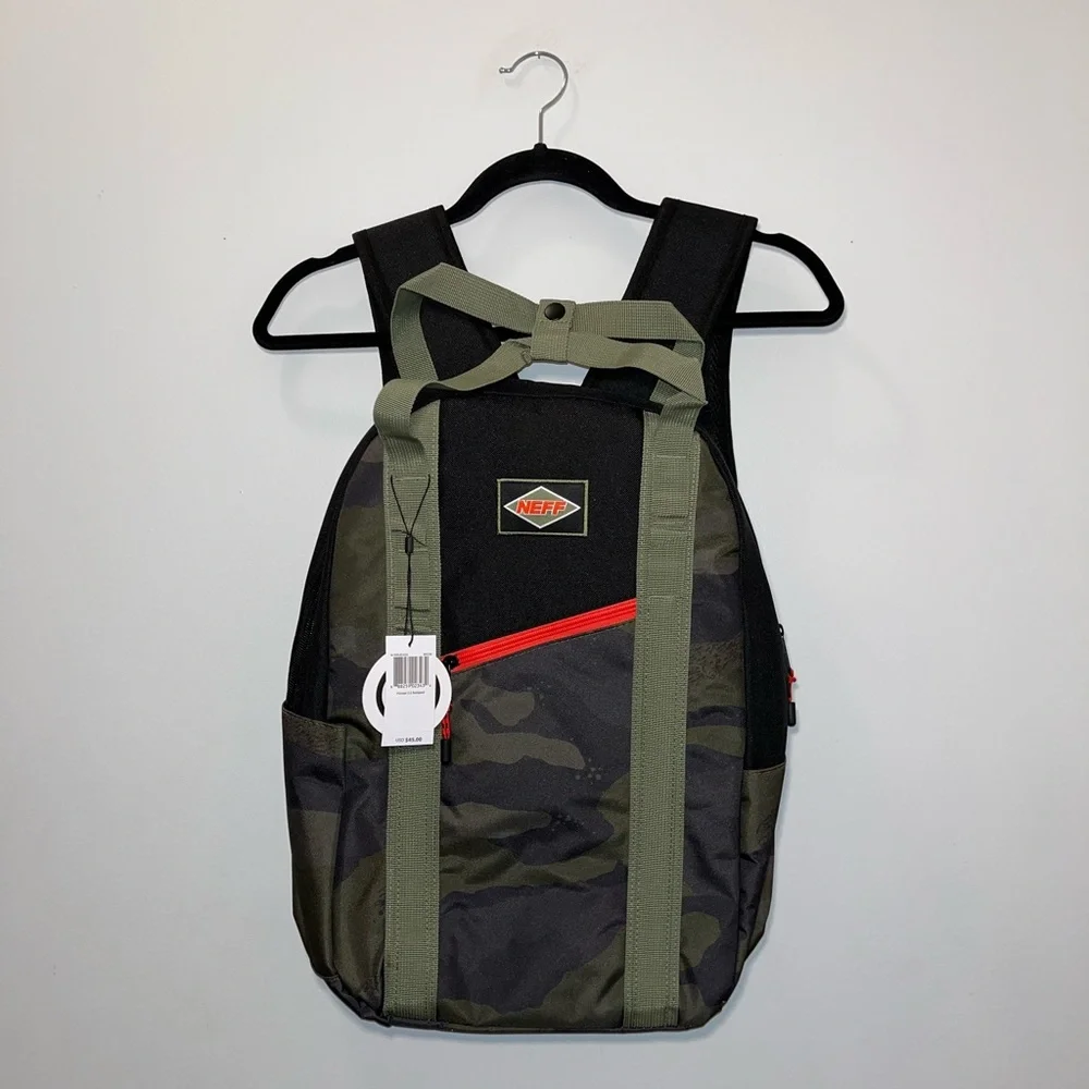 NEFF Pioneer 2.0 Backpack Black Camo NWT